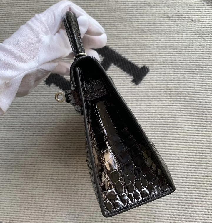 Hermès（爱马仕）Mini Kelly 迷你凯莉 美洲黑 银扣 2代