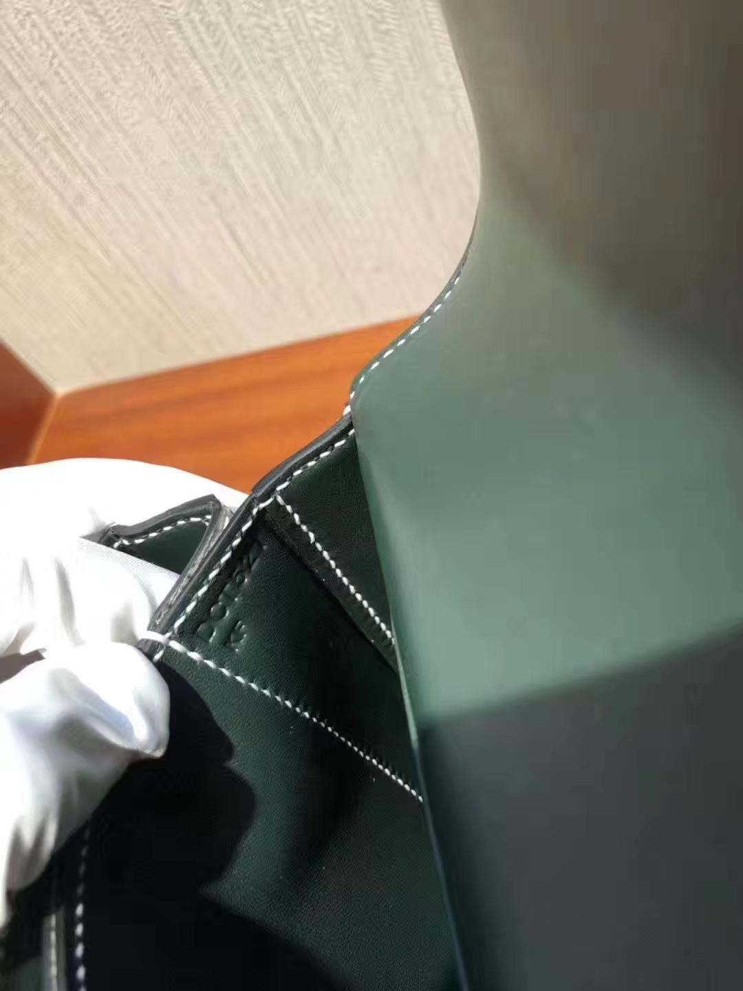Hermès（爱马仕）Mosaique 马赛克包 Lizard 原厂亮面蜥蜴 雪花色蜥蜴内拼墨绿色 银扣 17cm 现货