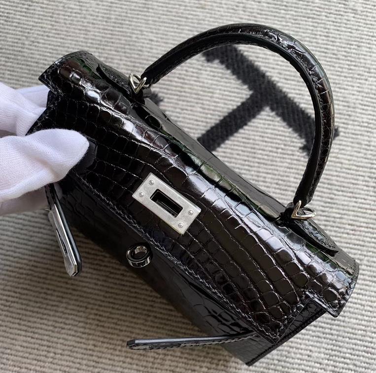 Hermès（爱马仕）Birkin 铂金包 黑色 银扣 25cm
