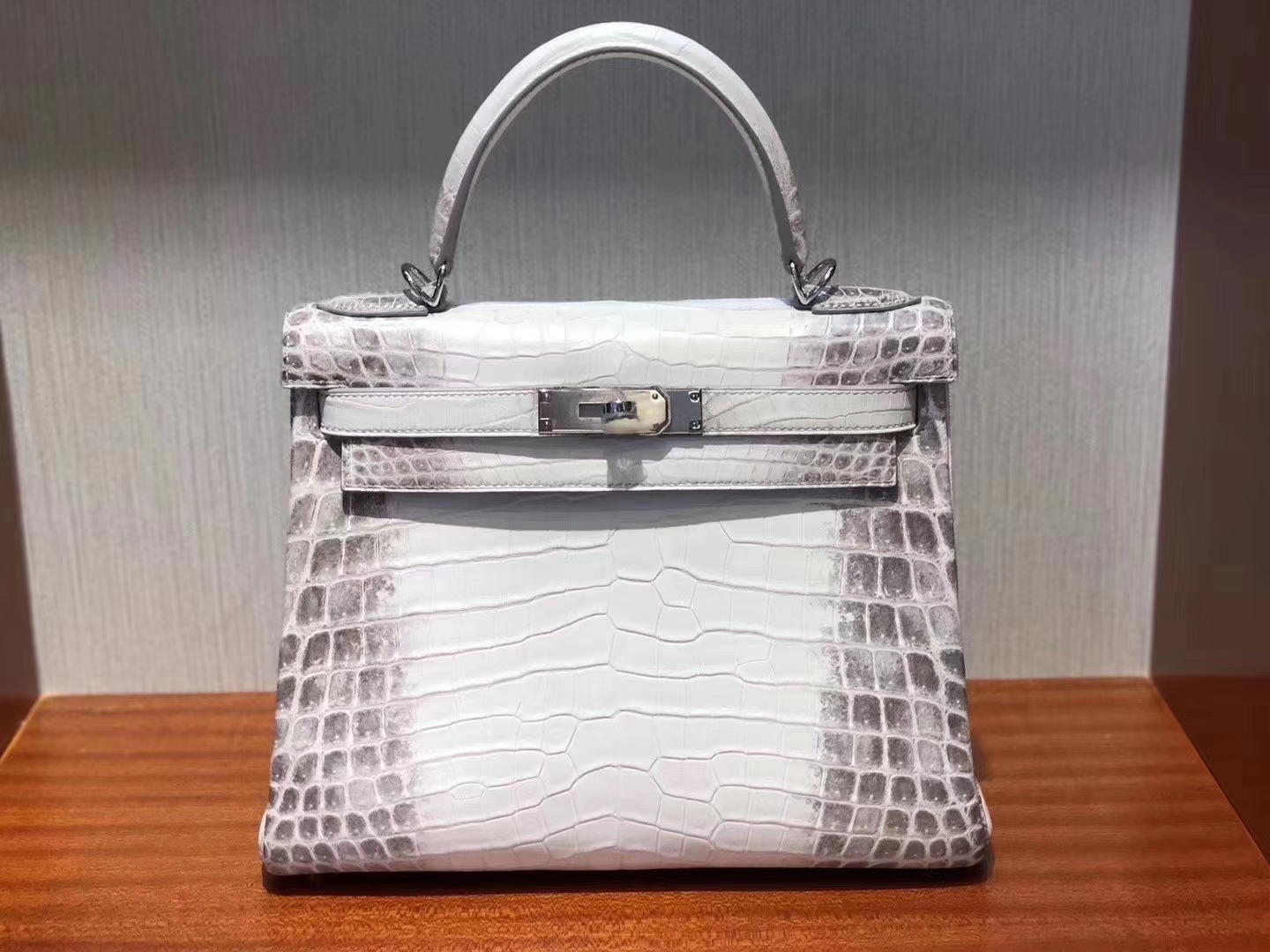 Hermès（爱马仕）Kelly 28cm Himalaya 喜马拉雅 包中皇后 终极梦想包 银扣 现货