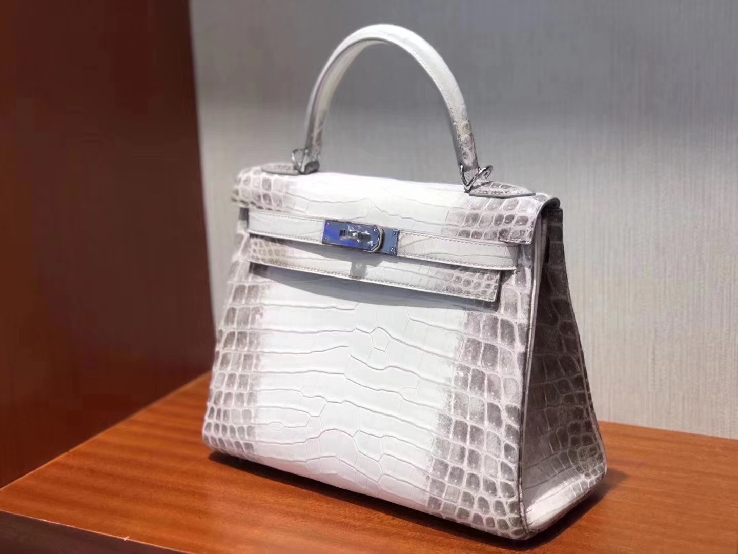 Hermès（爱马仕）Kelly 28cm Himalaya 喜马拉雅 包中皇后 终极梦想包 银扣 现货