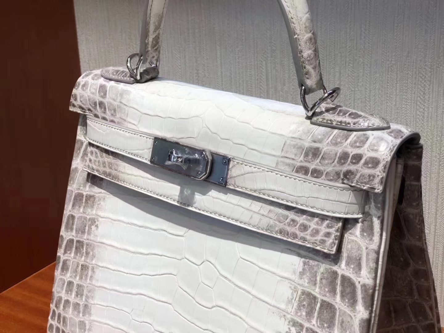 Hermès（爱马仕）Kelly 28cm Himalaya 喜马拉雅 包中皇后 终极梦想包 银扣 现货