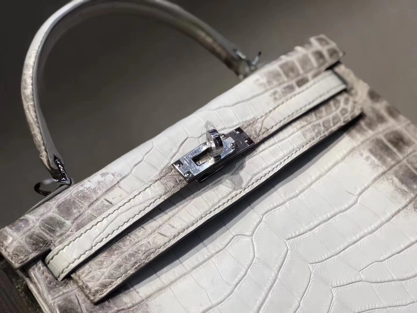 Hermès（爱马仕）Kelly 凯莉包 Himalaya 超美纹路 25cm 现货