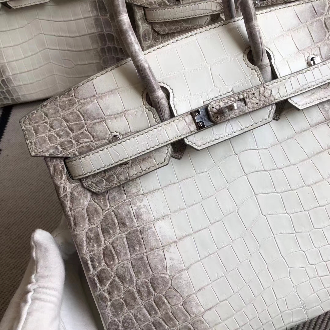 Hermès(爱马仕)Birkin 铂金包 Himalaya 银扣 25cm-拉尔森鳄鱼皮具定制 - 爱马仕包包官网 Hermès(爱马仕)Birkin 铂金包 Himalaya 银扣 25cm