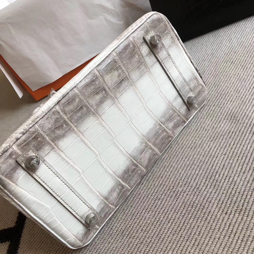 Hermès（爱马仕）Birkin 铂金包 Himalaya 喜马拉雅 银扣 25cm 顶级手缝 包中皇后 现货