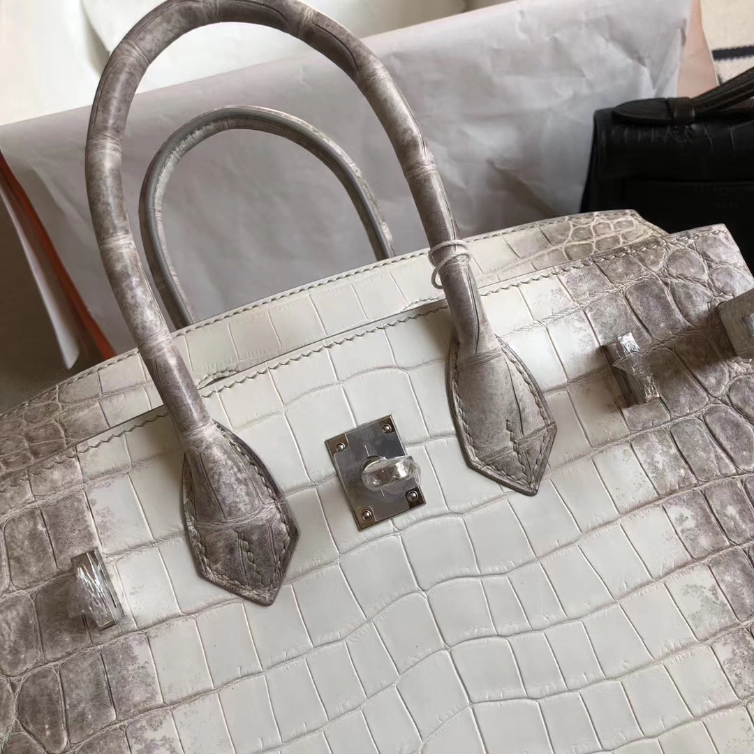 Hermès（爱马仕）Birkin 铂金包 Himalaya 喜马拉雅 银扣 25cm 顶级手缝 包中皇后 现货