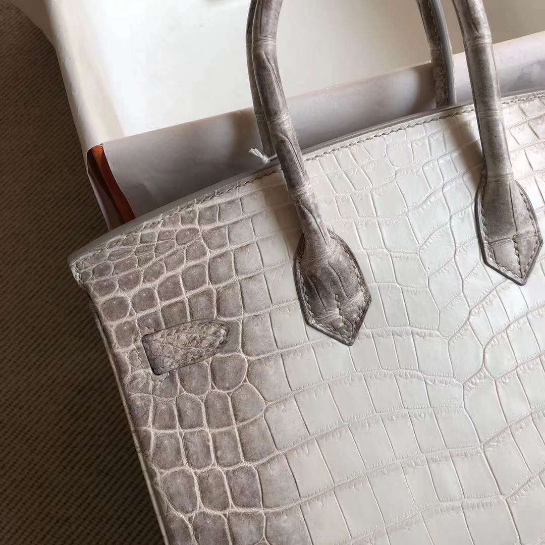 Hermès（爱马仕）Birkin 铂金包 Himalaya 喜马拉雅 银扣 25cm 顶级手缝 包中皇后 现货