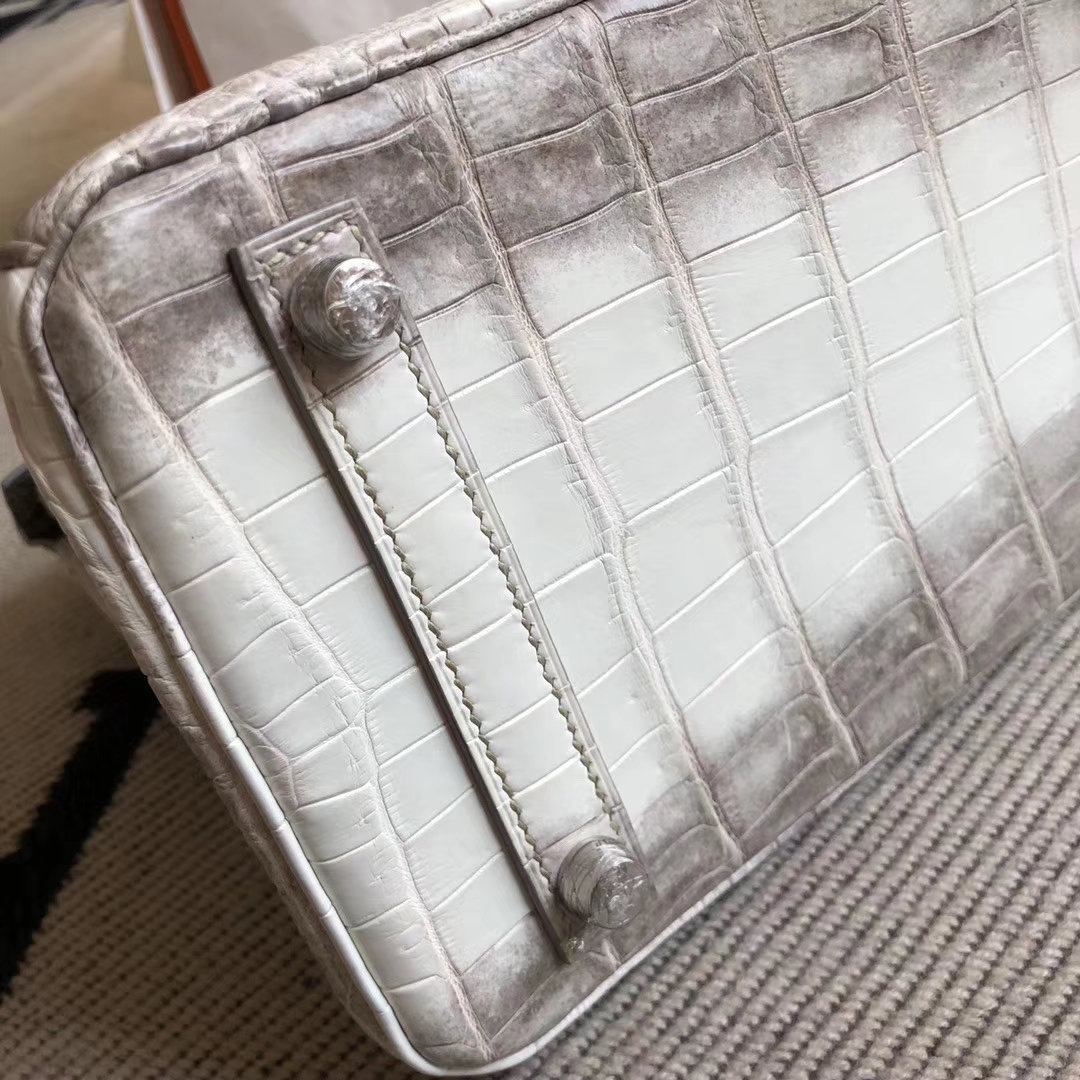 Hermès（爱马仕）Birkin 铂金包 Himalaya 喜马拉雅 银扣 25cm 顶级手缝 包中皇后 现货
