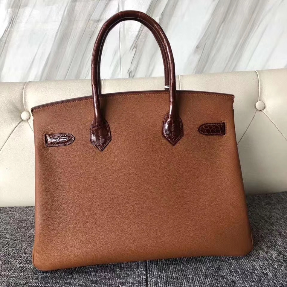 Hermès(爱马仕)Birkin 30cm Evecolor ck37 金棕色 鳄鱼蜜糖棕 金扣-拉尔森鳄鱼皮具定制 - 爱马仕包包官网 Hermès(爱马仕)Birkin 30cm Evecolor ck37 金棕色 鳄鱼蜜糖棕 金扣