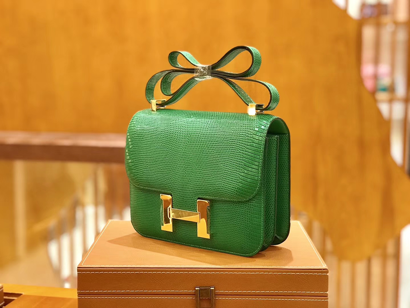 Hermès(爱马仕)Constance 空姐包 蜥蜴皮 仙人掌绿 24cm-拉尔森鳄鱼皮具定制 - 爱马仕包包官网 Hermès(爱马仕)Constance 空姐包 蜥蜴皮 仙人掌绿 24cm