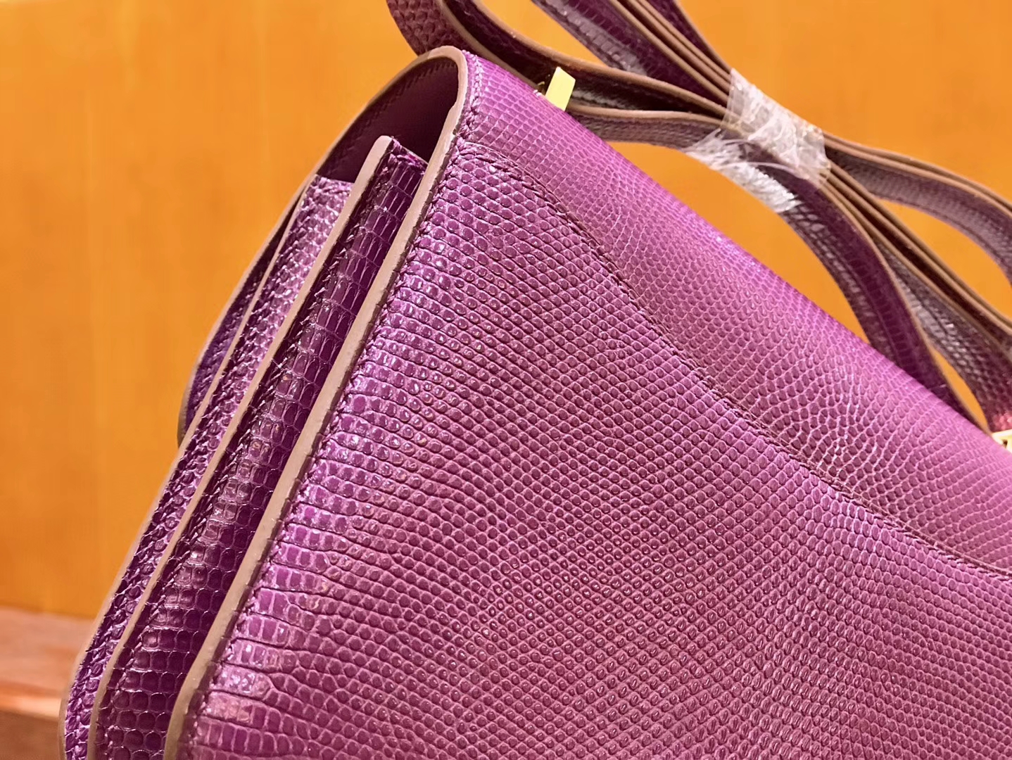 Hermès（爱马仕）Constance 空姐包 蜥蜴皮 橄榄绿 18cm