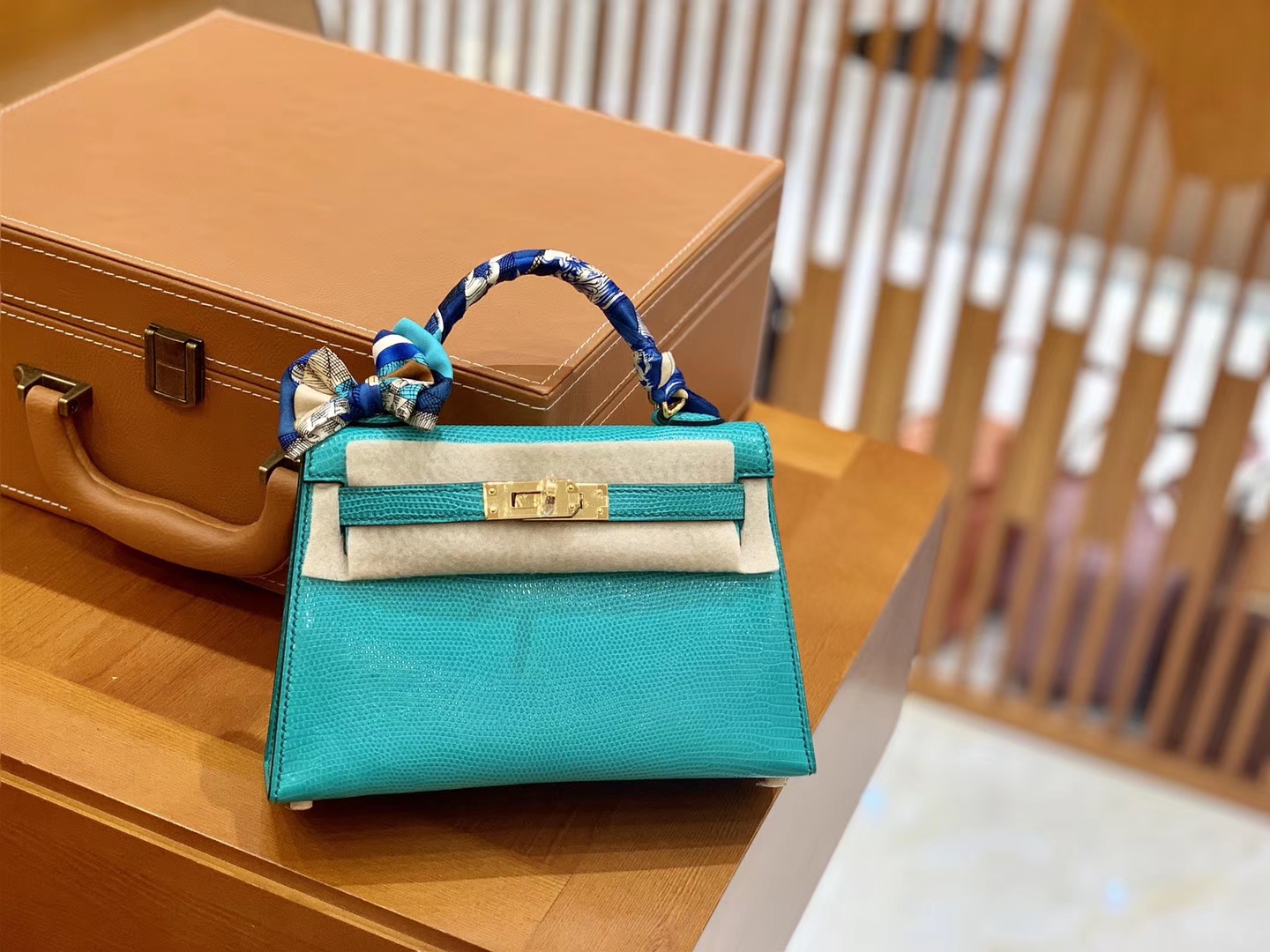 Hermès（爱马仕）MiniKelly 迷你凯莉 蜥蜴皮 维罗纳绿 2代 19cm