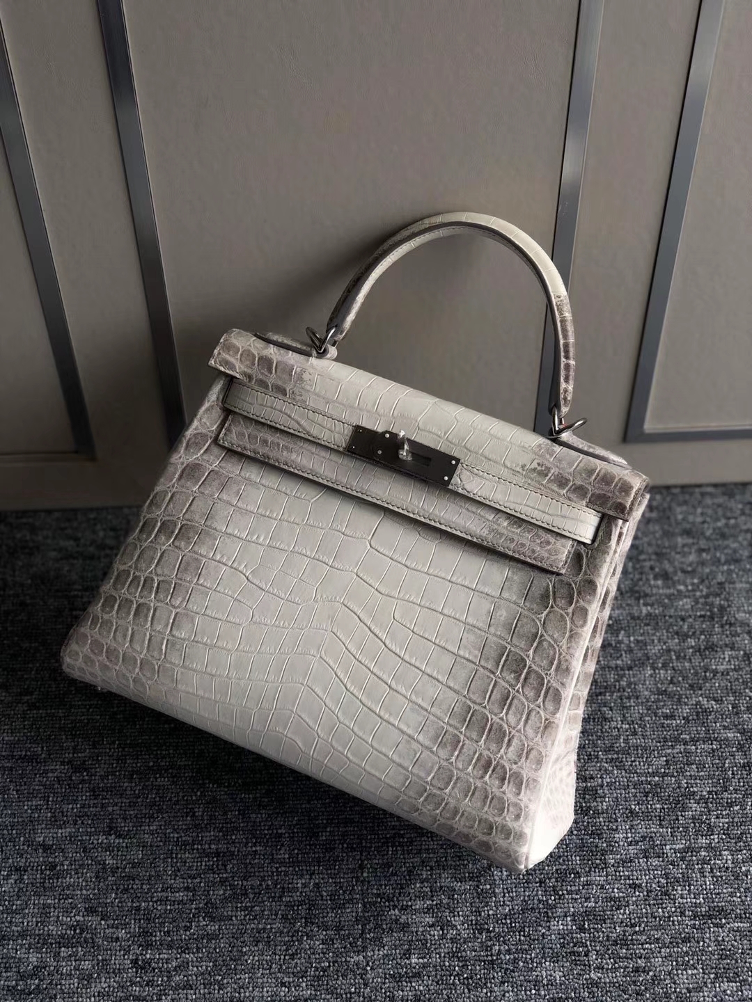 Hermès（爱马仕）Kelly 28cm Himalaya 喜马拉雅 银扣 顶级手缝 包中皇后 品相超美 现货