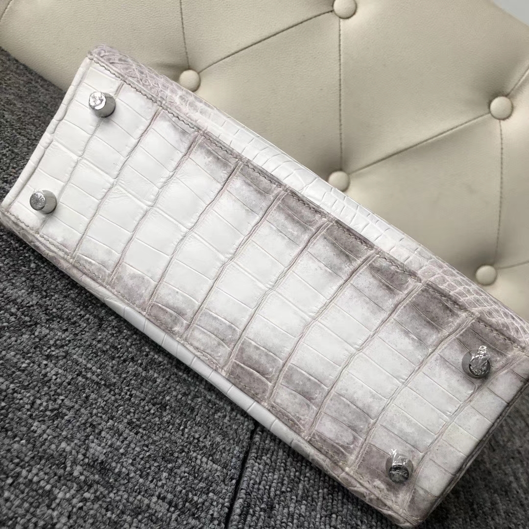 Hermès（爱马仕）Kelly 25cm Himalaya 喜马拉雅  包中皇后  银扣 顶级手缝 现货