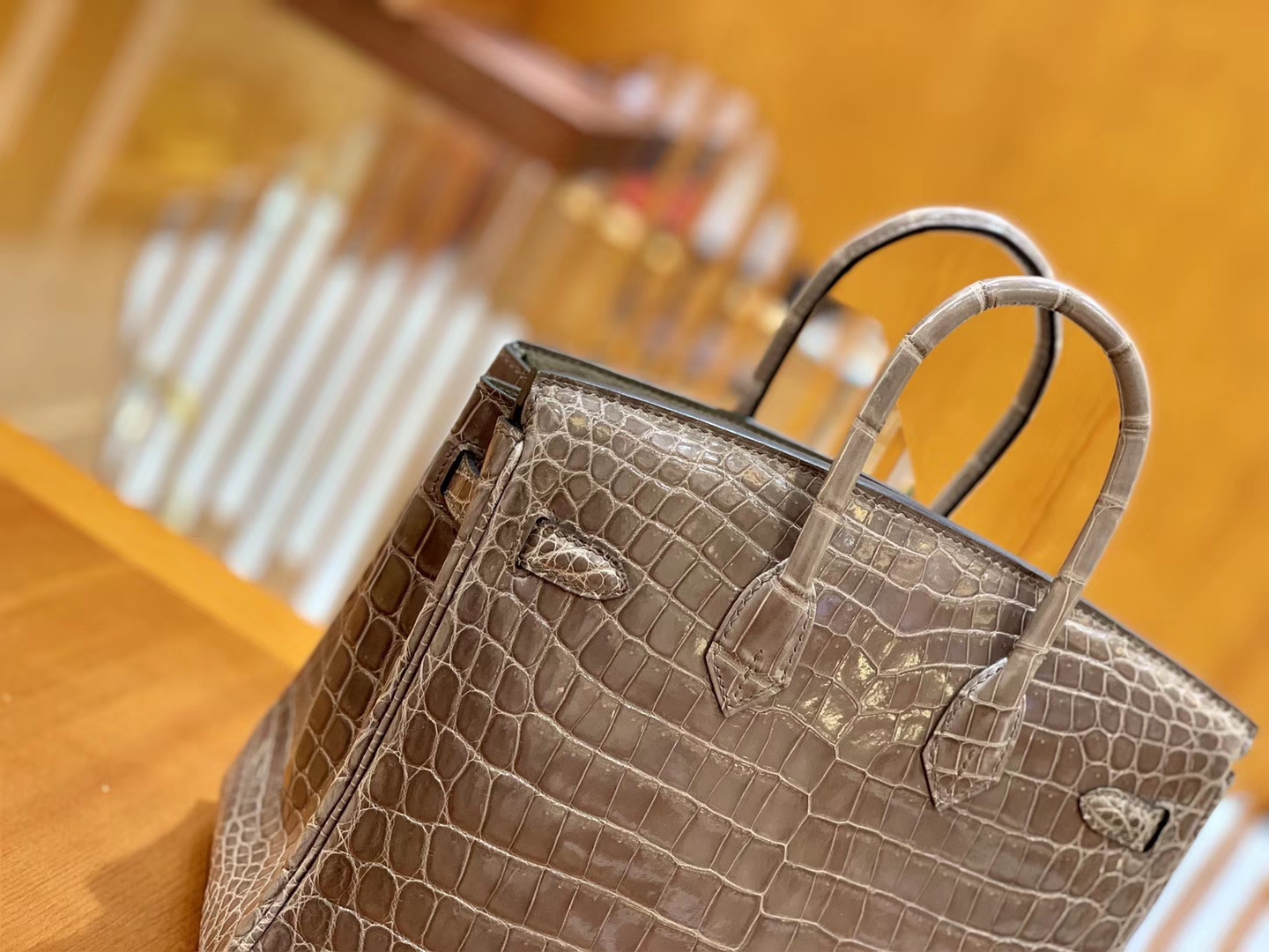 Hermès（爱马仕）Birkin 30cm 斑鸠灰 灰扣 一级皮 尼罗鳄鱼皮 臻品级别