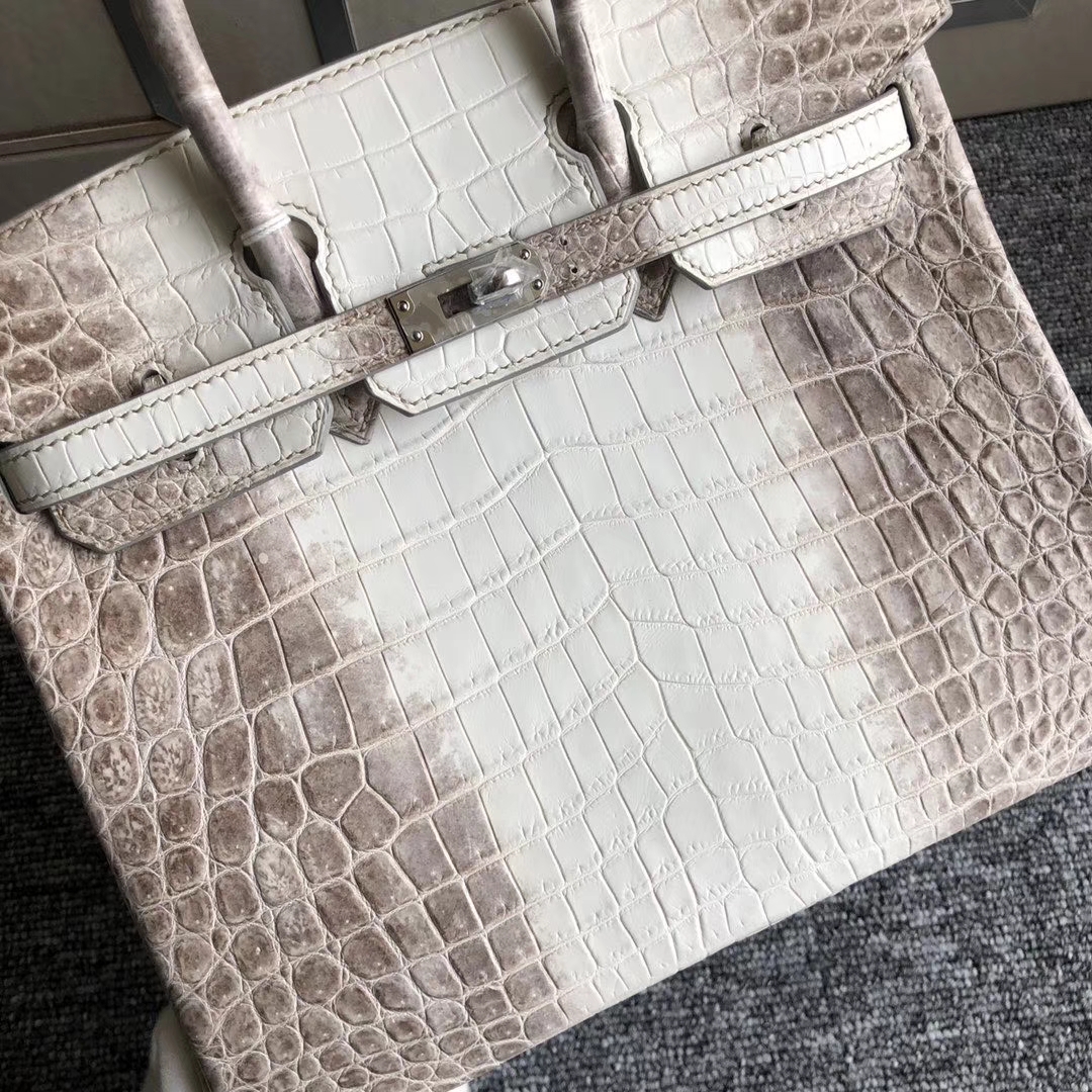 Hermès(爱马仕)Birkin 铂金包 Himalaya 喜马拉雅 银扣 包中皇后 顶级手缝 25cm 现货-拉尔森鳄鱼皮具定制 - 爱马仕包包官网 Hermès(爱马仕)Birkin 铂金包 Himalaya 喜马拉雅 银扣 包中皇后 顶级手缝 25cm 现货