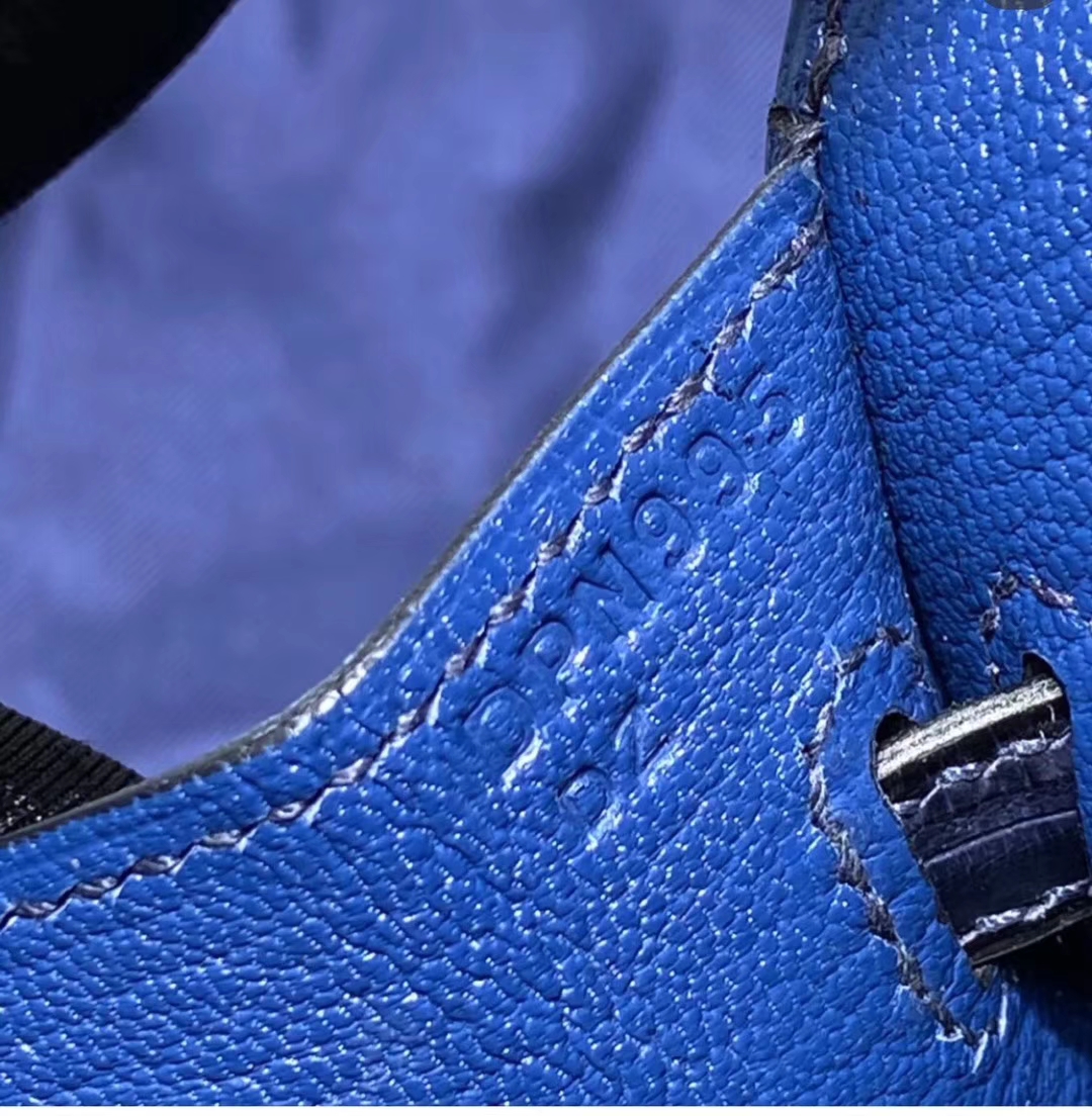 Hermès（爱马仕）Birkin 小房子 蓝色 超可爱 限量收藏级别 Epsom 拼 鳄鱼 外缝 20cm