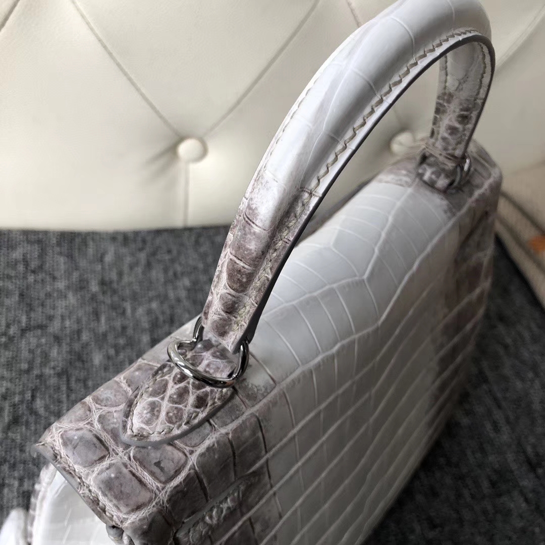 Hermès（爱马仕）Kelly 25cm Himalaya 喜马拉雅 包中皇后 银扣 品相完美 现货