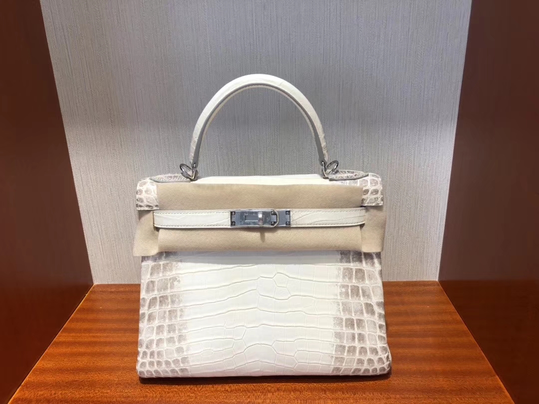 Hermès（爱马仕）Kelly 28cm Himalaya 喜马拉雅 银扣 包中皇后 顶级手缝 超美现货