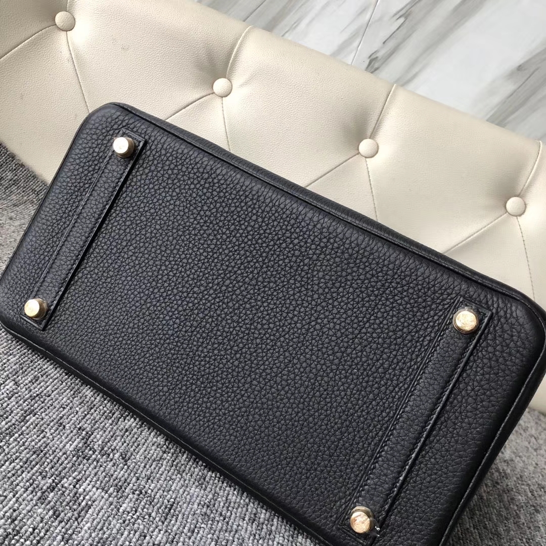 Hermès（爱马仕）Touch 系列 Birkin 黑色拼雾面方块黑色鳄鱼 30cm 金扣 顶级手缝