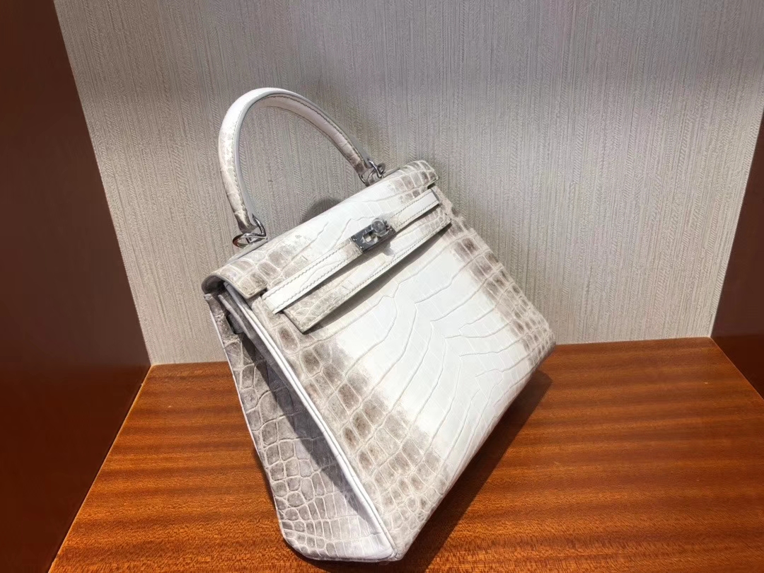 Hermès（爱马仕）Kelly 25cm Himalaya 喜马拉雅 银扣 包中皇后 顶级手缝 超美现货