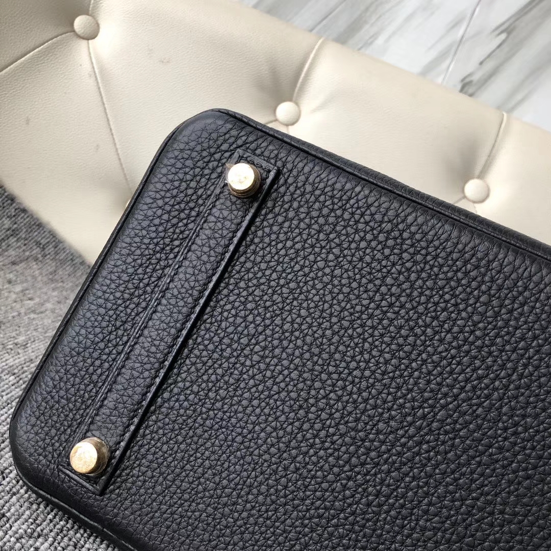 Hermès（爱马仕）Touch 系列 Birkin 黑色拼雾面方块黑色鳄鱼 30cm 金扣 顶级手缝