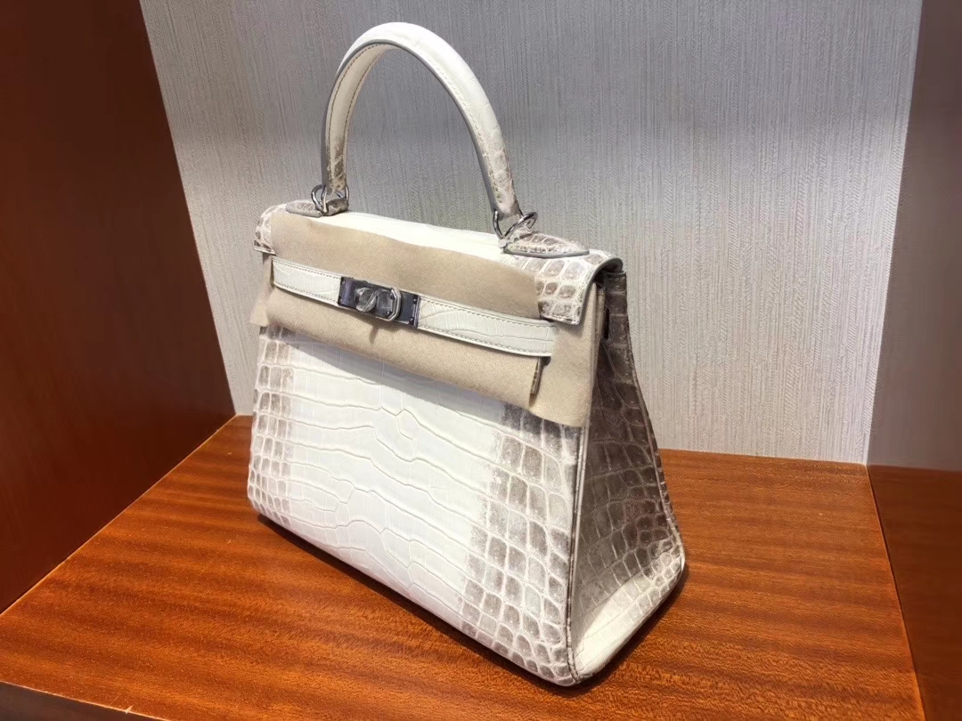 Hermès（爱马仕）Kelly 28cm Himalaya 喜马拉雅 银扣 包中皇后 顶级手缝 超美现货