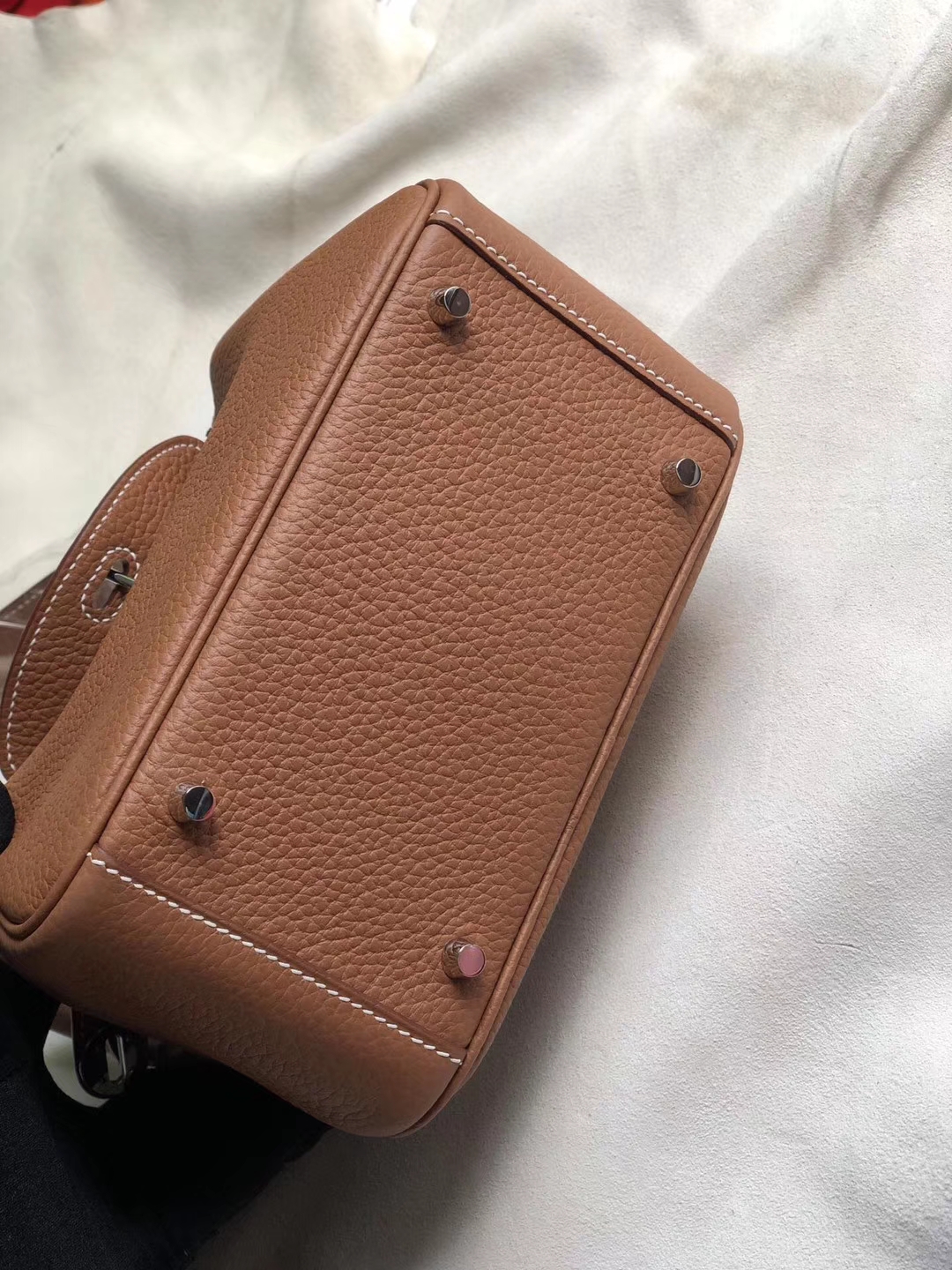 Hermès（爱马仕）Mini lindy 20cm ck37 金棕色 银扣 顶级手缝 小可爱 现货