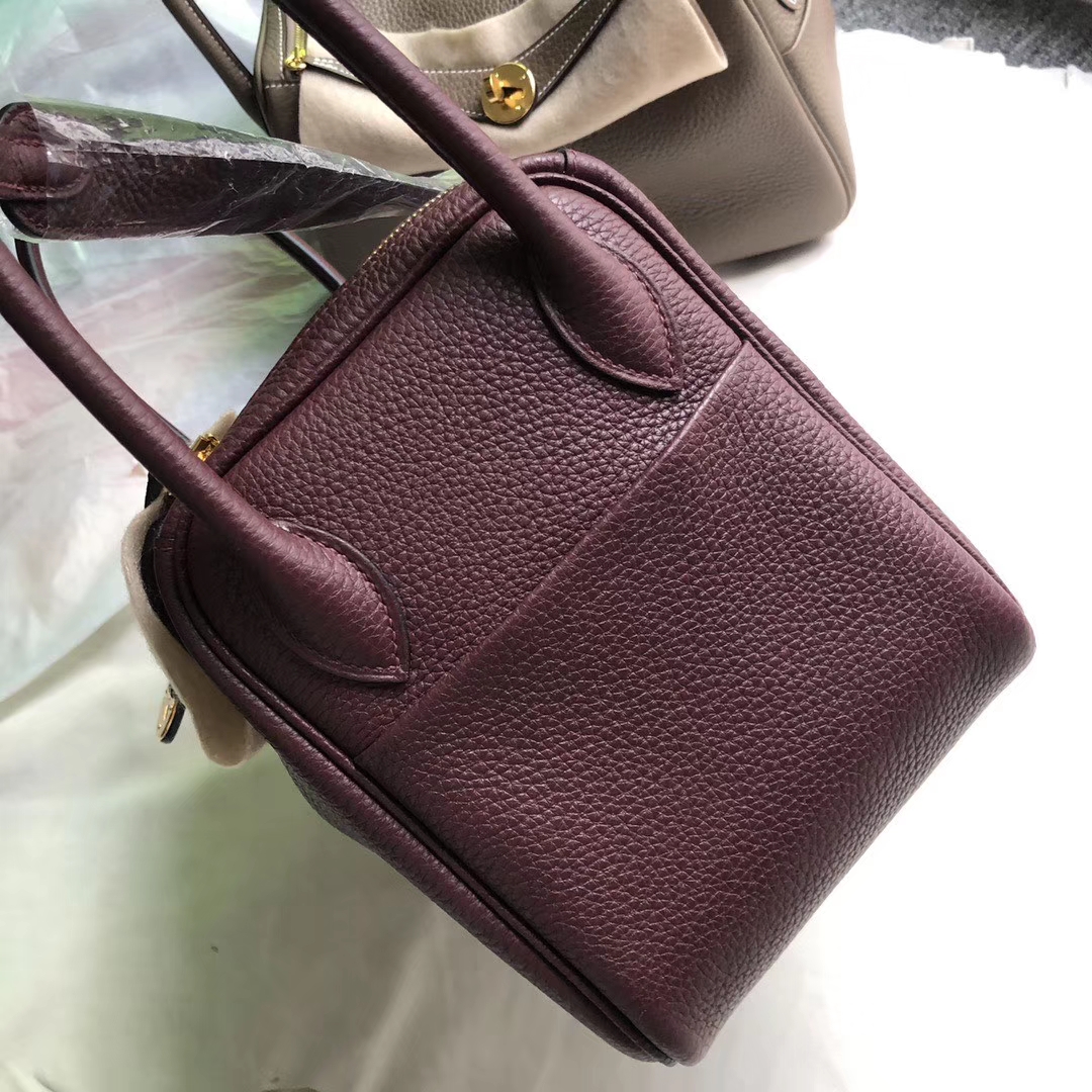 Hermès（爱马仕）Lindy 琳迪包 波尔多酒红 金扣 26cm