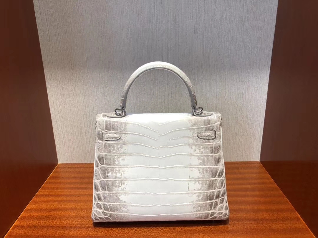 Hermès（爱马仕）Kelly 25cm Himalaya 喜马拉雅 银扣 包中皇后 顶级手缝 超美现货