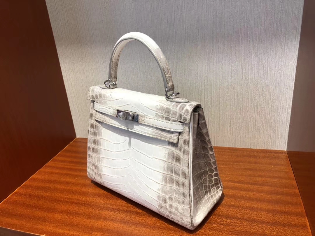 Hermès（爱马仕）Kelly 25cm Himalaya 喜马拉雅 银扣 包中皇后 顶级手缝 超美现货