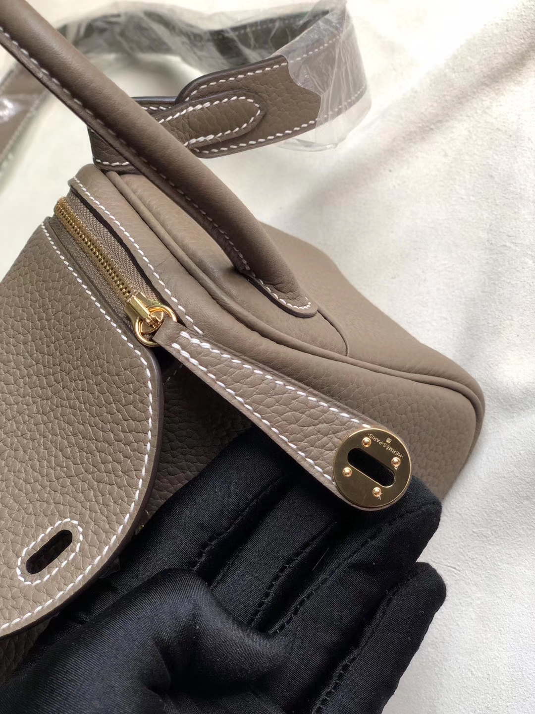 Hermès（爱马仕）Mini lindy 20cm ck18大象灰 Etoupe  金扣 银扣 顶级手缝 小可爱