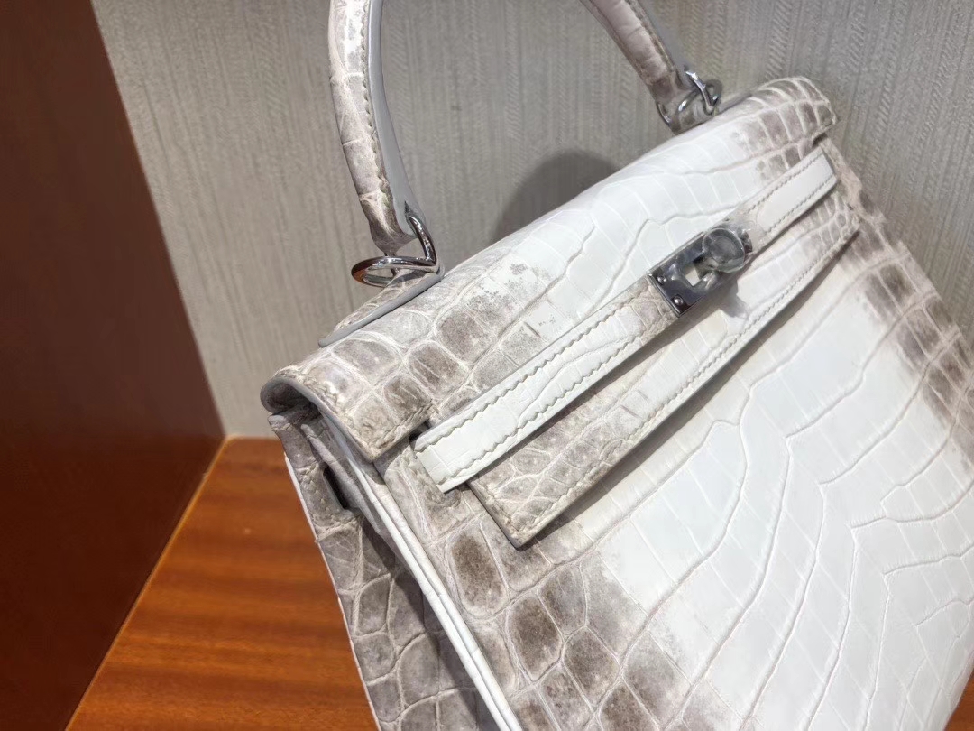 Hermès（爱马仕）Kelly 25cm Himalaya 喜马拉雅 银扣 包中皇后 顶级手缝 超美现货