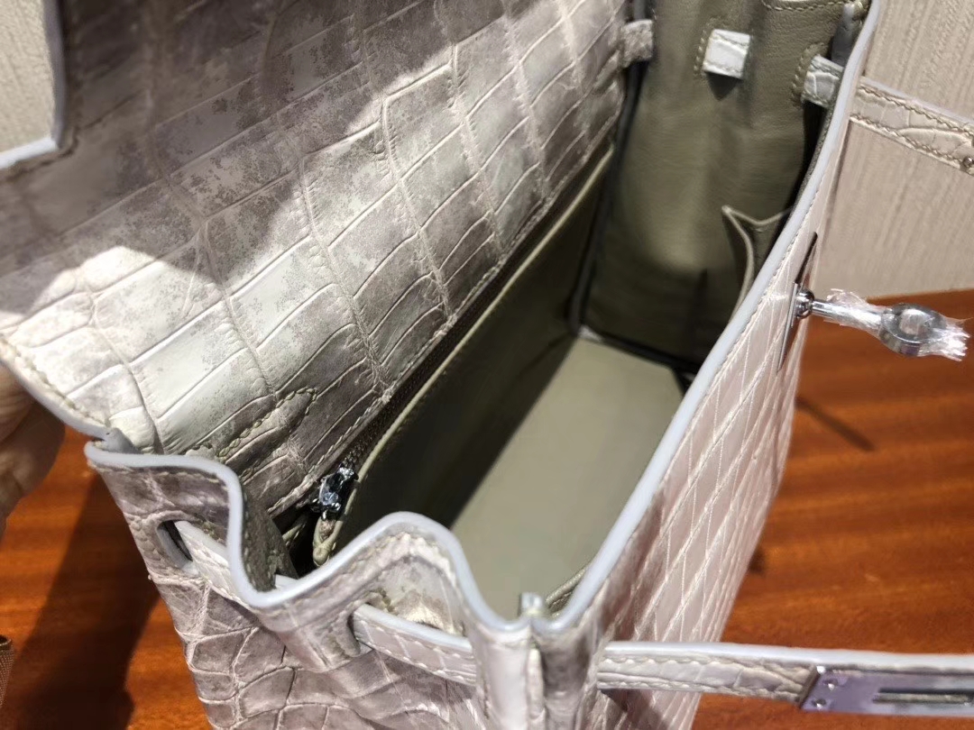 Hermès（爱马仕）Kelly 25cm Himalaya 喜马拉雅 银扣 包中皇后 顶级手缝 超美现货