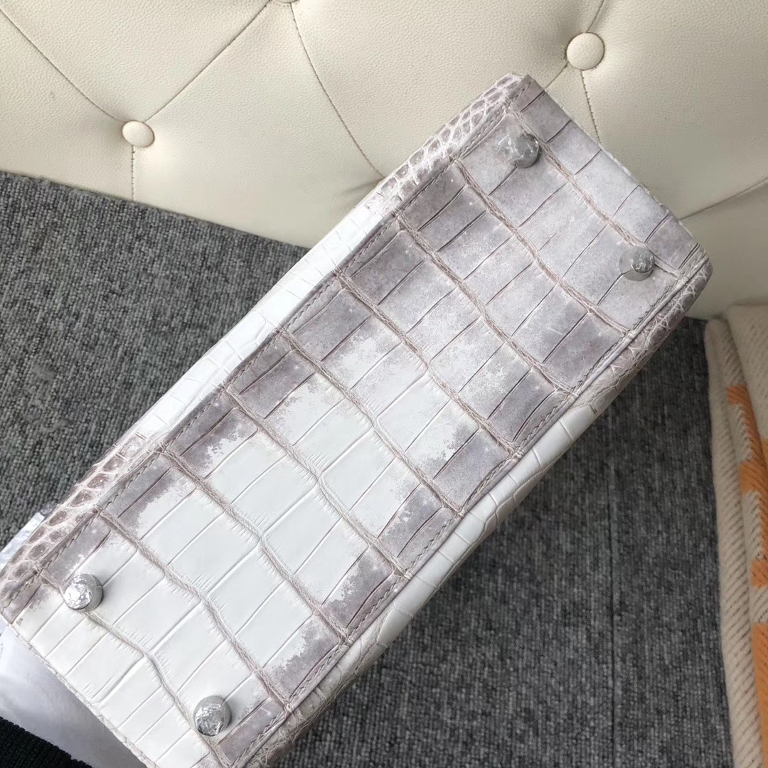 Hermès（爱马仕）Kelly 25cm Himalaya 喜马拉雅 包中皇后 银扣 品相完美 现货