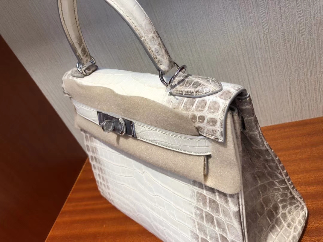 Hermès（爱马仕）Kelly 28cm Himalaya 喜马拉雅 银扣 包中皇后 顶级手缝 超美现货
