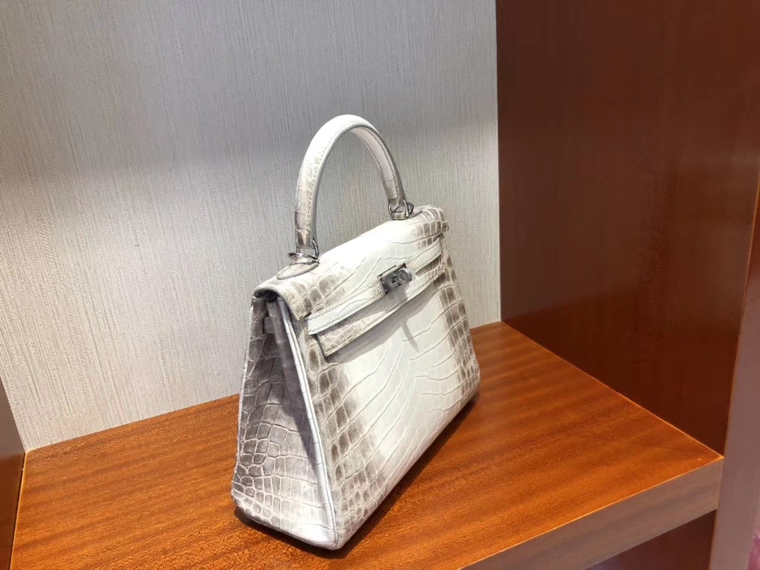 Hermès（爱马仕）Kelly 25cm Himalaya 喜马拉雅 银扣 包中皇后 顶级手缝 超美现货