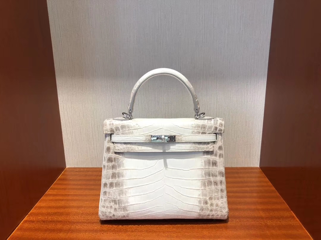 Hermès（爱马仕）Kelly 25cm Himalaya 喜马拉雅 银扣 包中皇后 顶级手缝 超美现货