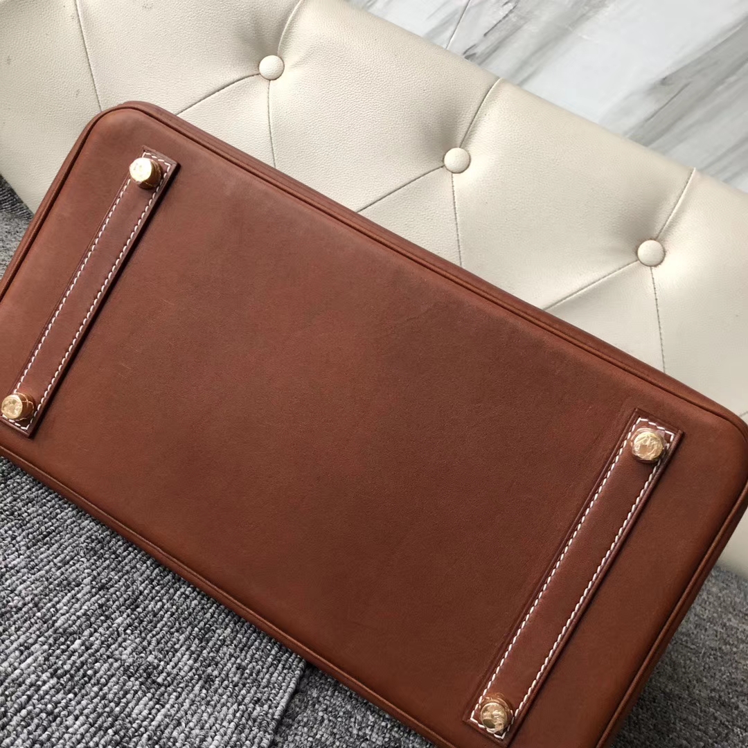 Hermès（爱马仕）Birkin 30cm 马鞍皮 经典干邑原色 金棕色 金扣 原版五金 Y刻 定制
