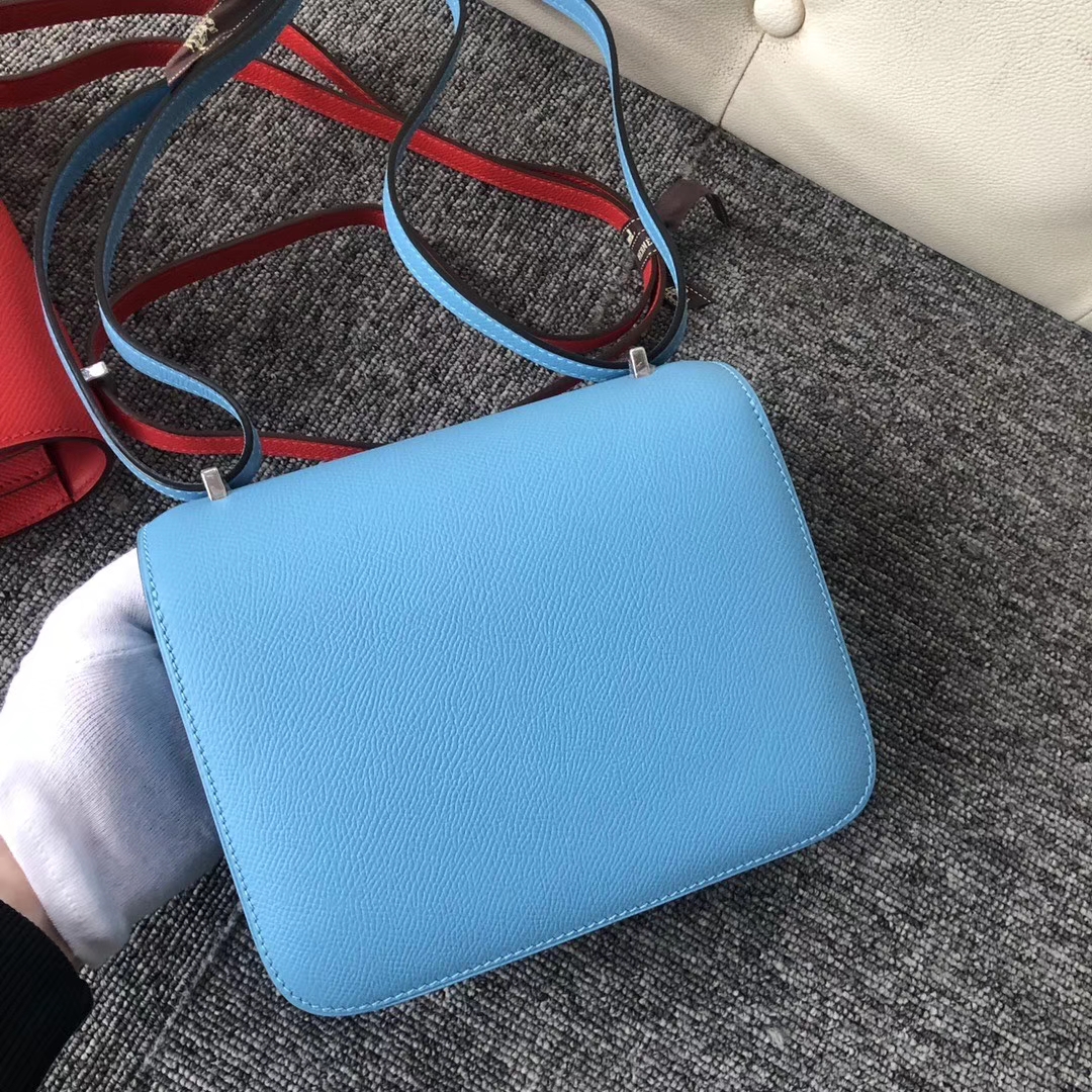 Hermès(爱马仕)constance 18cm Epsom 原厂掌纹皮 北方蓝珐琅扣 珐琅扣-拉尔森鳄鱼皮具定制 - 爱马仕包包官网 Hermès(爱马仕)constance 18cm Epsom 原厂掌纹皮 北方蓝珐琅扣 珐琅扣
