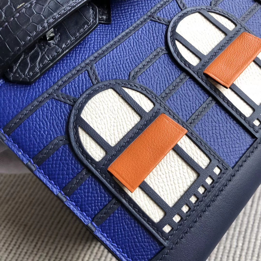 Hermès（爱马仕）Birkin 20cm 蓝色小房子 银扣 限量限量