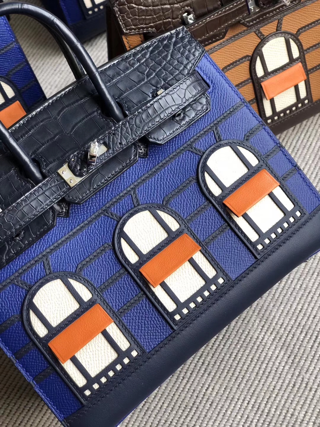 Hermès（爱马仕）Birkin 20cm 蓝色小房子 银扣 限量限量