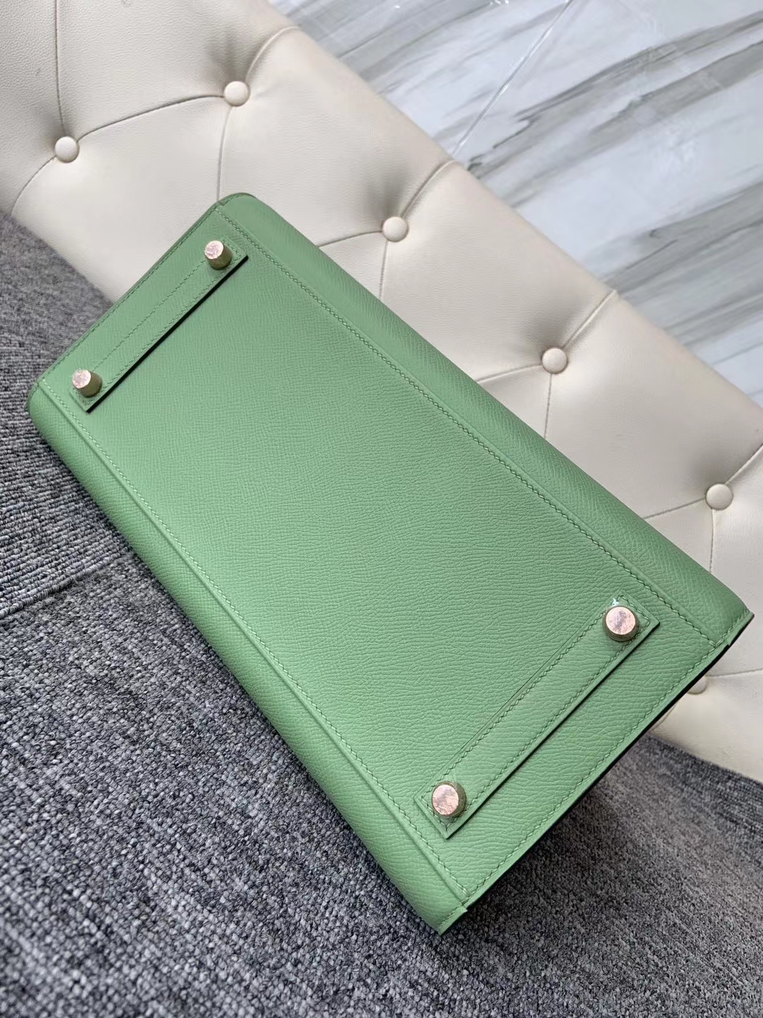 Hermès（爱马仕）Birkin 30cm 原厂掌纹皮 Epsom 3i 牛油果绿 金扣 顶级手缝