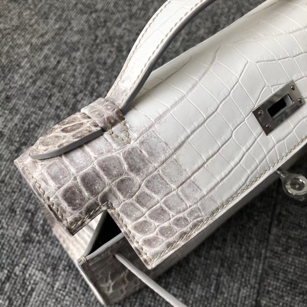 Hermès(爱马仕)Mini pochette 22cm 喜马拉雅 银扣 顶级手缝 手拿包 晚宴包 定制-拉尔森鳄鱼皮具定制 - 爱马仕包包官网 Hermès(爱马仕)Mini pochette 22cm 喜马拉雅 银扣 顶级手缝 手拿包 晚宴包 定制