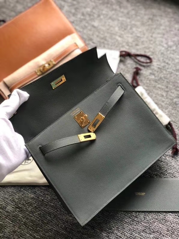 Hermès（爱马仕）kelly danse evecolor 杏绿色 swift皮 金扣 顶级手缝