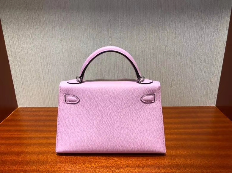 Hermès（爱马仕）Mini kelly ll Epsom 原厂掌纹皮 x9 锦葵紫 银扣 顶级手缝