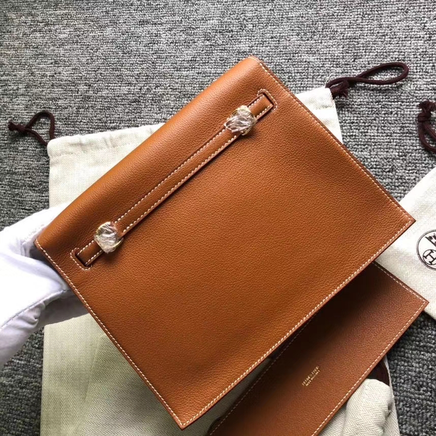 Hermès(爱马仕)kelly danse evecolor ck37 金棕色 Gold swift皮 金扣 顶级手缝-拉尔森鳄鱼皮具定制 - 爱马仕包包官网 Hermès(爱马仕)kelly danse evecolor ck37 金棕色 Gold swift皮 金扣 顶级手缝