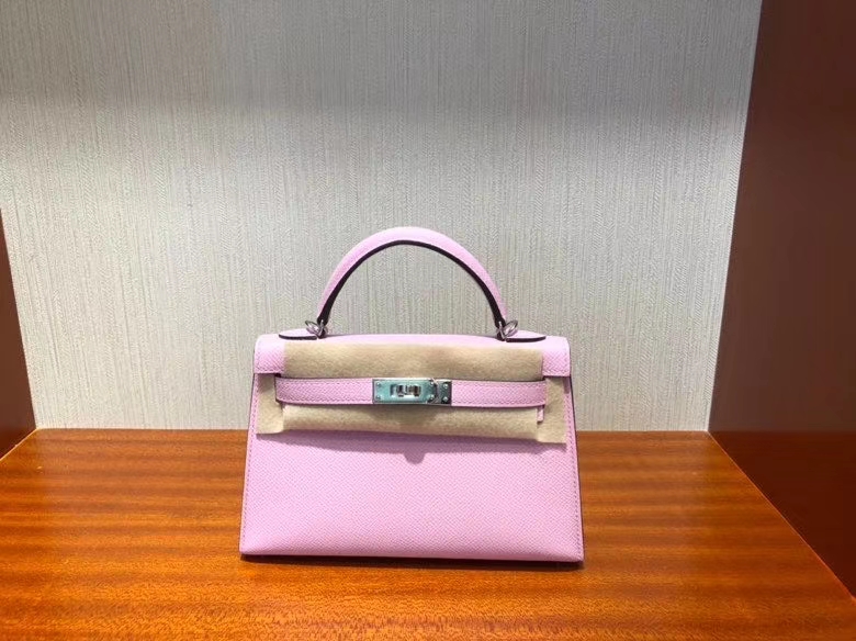 Hermès（爱马仕）Mini kelly ll Epsom 原厂掌纹皮 x9 锦葵紫 银扣 顶级手缝