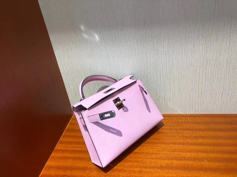 Hermès（爱马仕）Mini kelly ll Epsom 原厂掌纹皮 x9 锦葵紫 银扣 顶级手缝