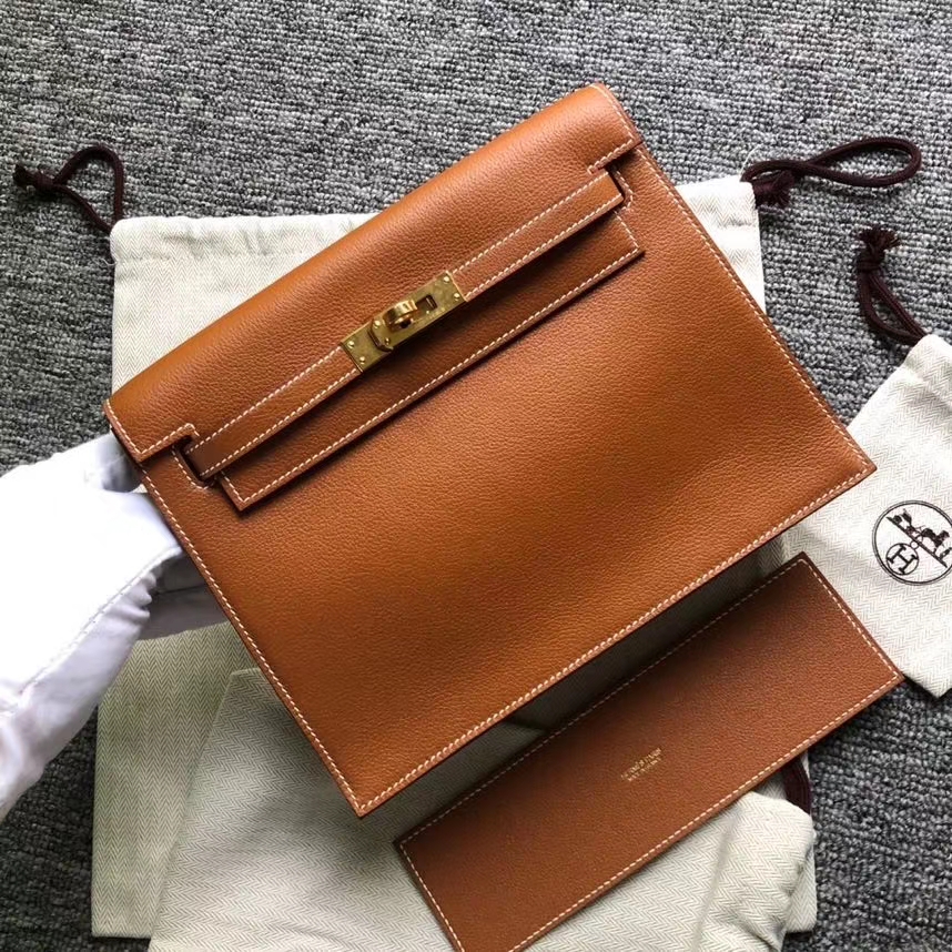 Hermès(爱马仕)kelly danse evecolor ck37 金棕色 Gold swift皮 金扣 顶级手缝-拉尔森鳄鱼皮具定制 - 爱马仕包包官网 Hermès(爱马仕)kelly danse evecolor ck37 金棕色 Gold swift皮 金扣 顶级手缝
